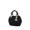 Dior Lady Dior handbag in black canvas cannage - 00pp thumbnail