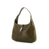 Gucci Jackie handbag in olive green leather - 00pp thumbnail
