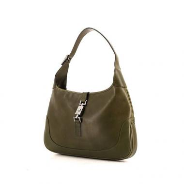 Bolso de mano Gucci Jackie en cuero verde aceituna