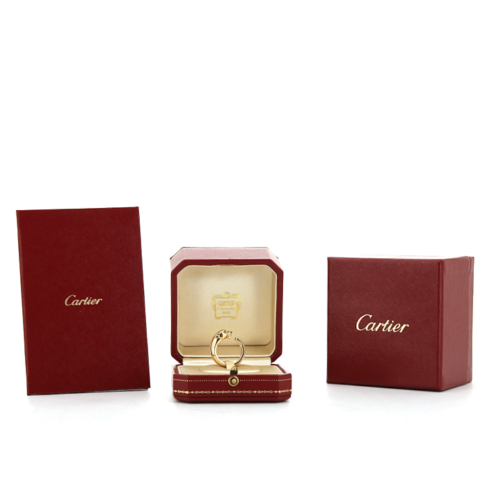 Cartier Panthère ring in yellow gold,  onyx and tsavorites - Detail D2