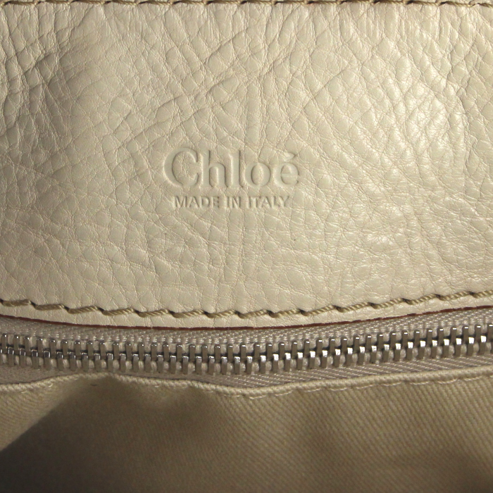 Chloé handbag in beige leather - Detail D3