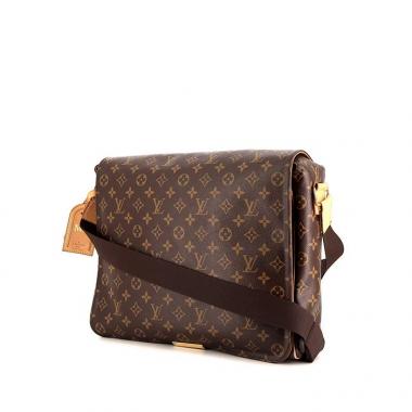 Bolso bandolera Louis Vuitton Abbesses en lona Monogram revestida marrón y cuero natural