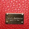 Borsa a tracolla Dolce & Gabbana Dolce Box modello piccolo in pelle martellata rossa - Detail D4 thumbnail