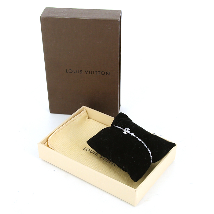 Bracelet souple Louis Vuitton Idylle en or blanc et diamant - Detail D2