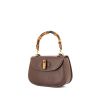 Gucci Bamboo mini handbag in brown leather - 00pp thumbnail