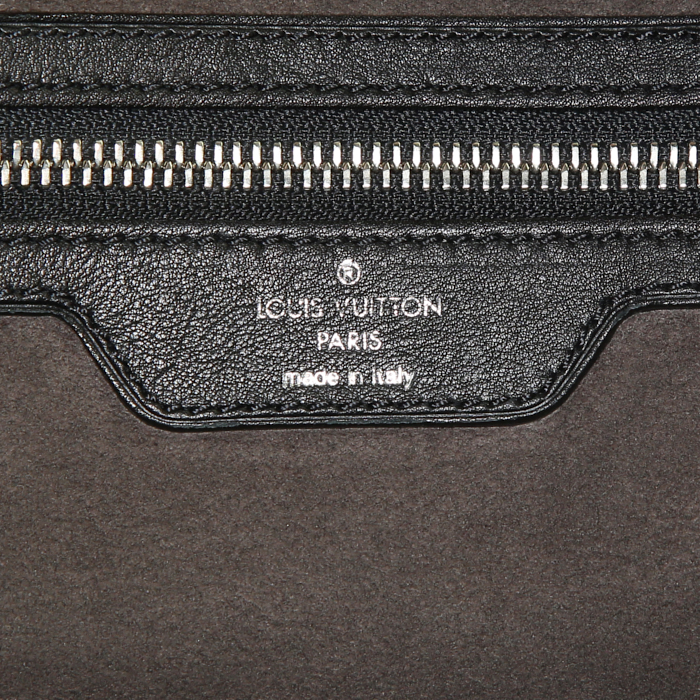 Shopping bag Louis Vuitton Antheia Hobo in pelle monogram color talpa e pelle nera - Detail D3