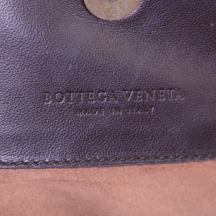 Bottega Veneta handbag in dark brown intrecciato leather - Detail D3