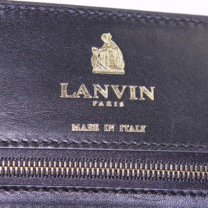 Sac à main Lanvin en cuir blanc et noir - Detail D3