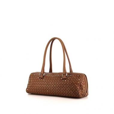 Borsa Bottega Veneta in pelle intrecciata marrone