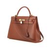 Hermes Kelly 32 cm handbag in brown box leather - 00pp thumbnail