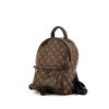 Sac à dos Louis Vuitton Palm Springs Backpack Mini en toile monogram marron et cuir noir - 00pp thumbnail