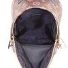 Zaino Louis Vuitton Palm Springs Backpack Mini in tela monogram marrone e pelle nera - Detail D2 thumbnail
