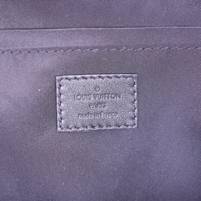 Zaino Louis Vuitton Palm Springs Backpack Mini in tela monogram marrone e pelle nera - Detail D3