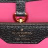 Louis Vuitton small model handbag in black grained leather - Detail D4 thumbnail