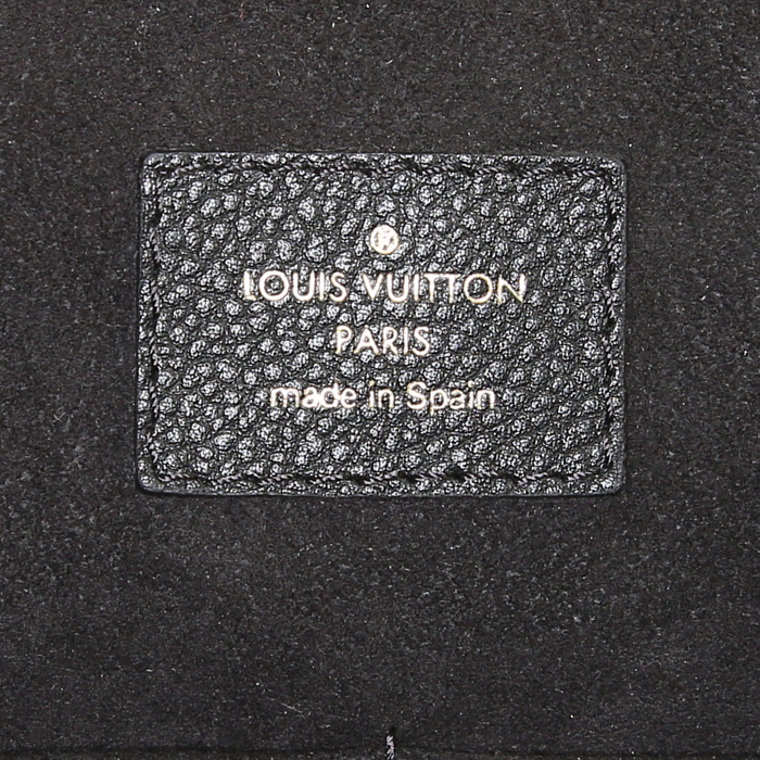 Bolso de mano Louis Vuitton Pallas en lona Monogram y cuero negro - Detail D4