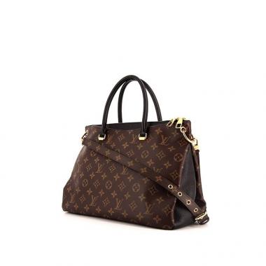 Bolso de mano Louis Vuitton Pallas en lona Monogram y cuero negro
