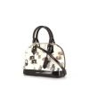 Louis Vuitton Alma BB shoulder bag in white and black monogram patent leather - 00pp thumbnail