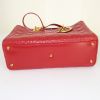 Dior Lady Dior large model handbag in red leather cannage - Detail D5 thumbnail