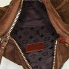 Louis Vuitton Onatah small model handbag in brown Cacao monogram suede and brown leather - Detail D2 thumbnail