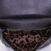 Dolce & Gabbana Sicily shoulder bag in black grained leather - Detail D3 thumbnail