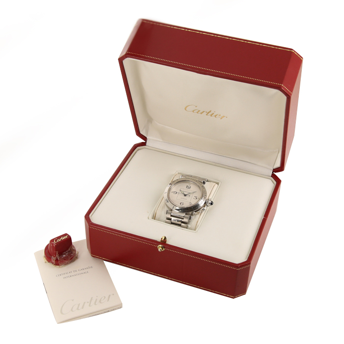 Cartier Pasha watch in stainless steel Ref:  2379 Circa  2000 - Detail D2