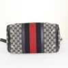 Gucci Boston shoulder bag in blue and red monogram canvas and blue leather - Detail D5 thumbnail