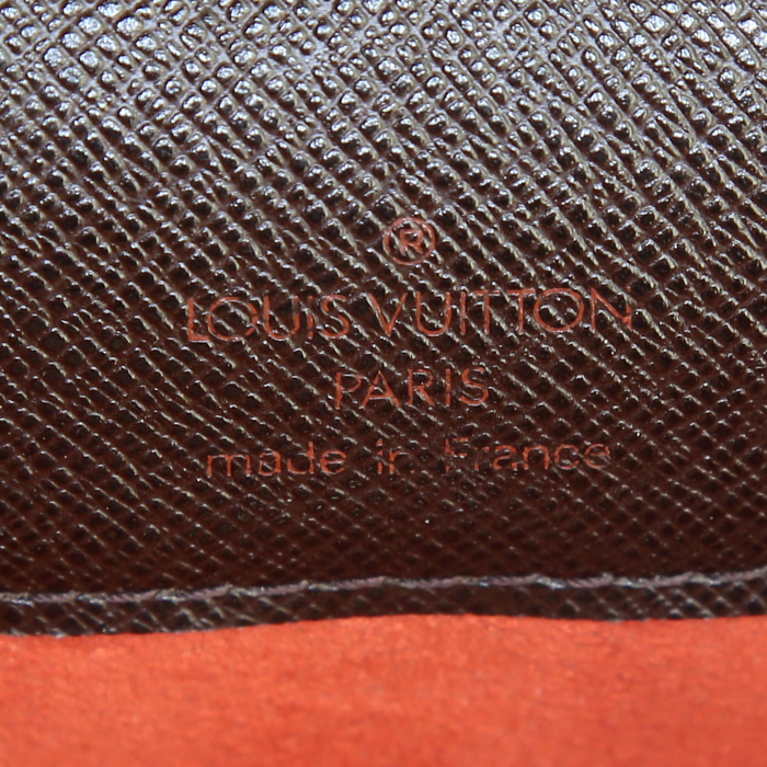 Borsa a tracolla Louis Vuitton Pimlico in tela a scacchi ebana e pelle marrone - Detail D3