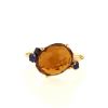 Pomellato Bahia ring in pink gold,  citrine and sapphires - 360 thumbnail
