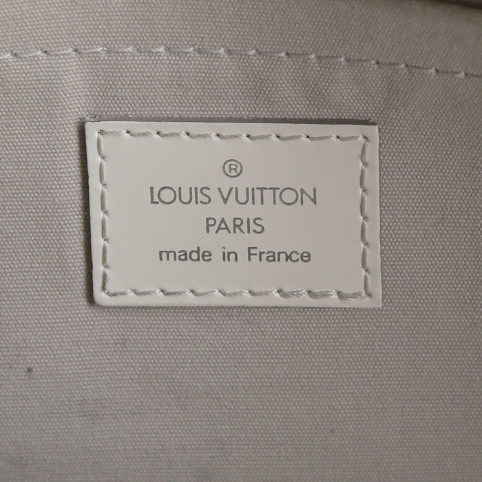 Louis Vuitton Bowling handbag in white epi leather - Detail D3