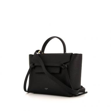 Borsa Celine modello piccolo in pelle martellata nera