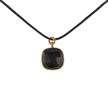 Pomellato Victoria pendant in pink gold and jet