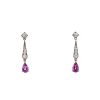 Chaumet Joséphine earrings in white gold,  diamonds and sapphires - 00pp thumbnail