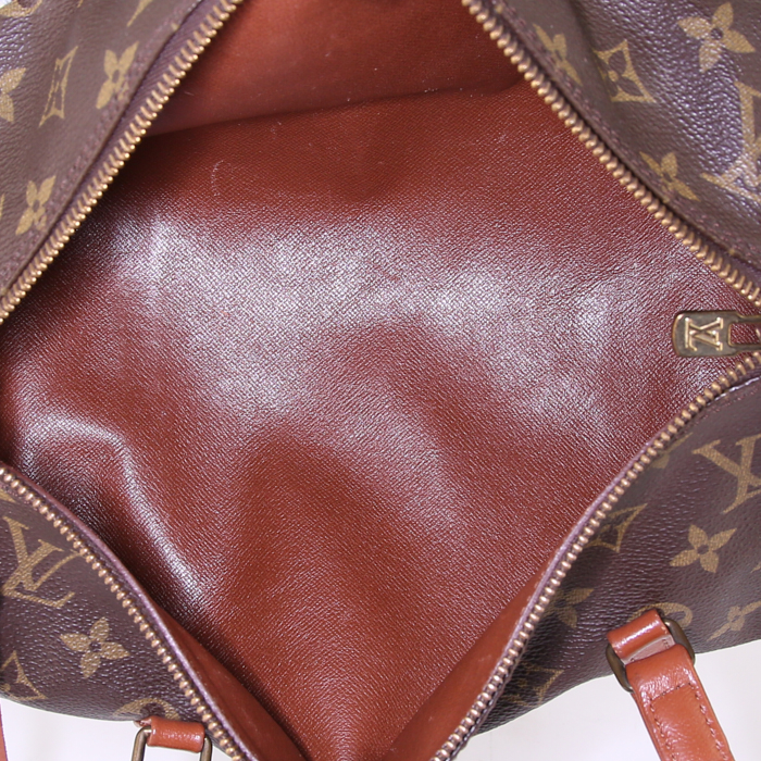 Sac à main Louis Vuitton Papillon en toile monogram et cuir marron - Detail D2