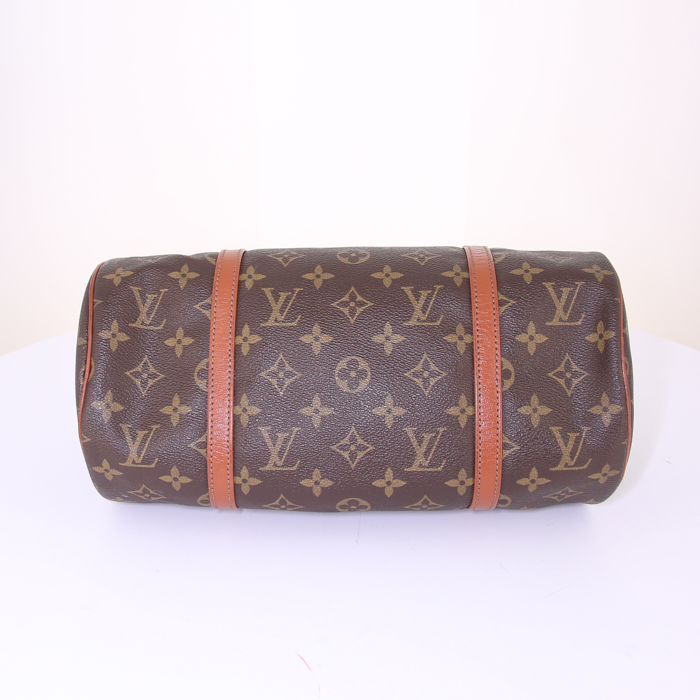 Sac à main Louis Vuitton Papillon en toile monogram et cuir marron - Detail D3
