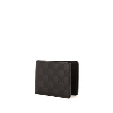 Portefeuille Louis Vuitton en cuir noir