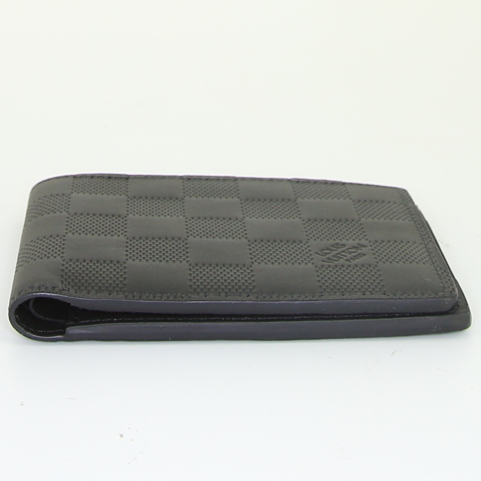 Portafogli Louis Vuitton in pelle Empreinte nera a scacchi - Detail D4