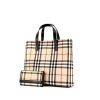 Burberry shopping bag in Haymarket canvas and black - 00pp thumbnail