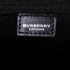 Sac cabas Burberry en toile Haymarket et cuir glacé noir - Detail D3 thumbnail