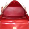 Hermes Kelly 35 cm handbag in red H box leather and beige canvas - Detail D2 thumbnail
