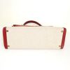 Hermes Kelly 35 cm handbag in red H box leather and beige canvas - Detail D5 thumbnail