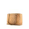 Chanel Grand Shopping shopping bag in beige quilted grained leather - 00pp thumbnail