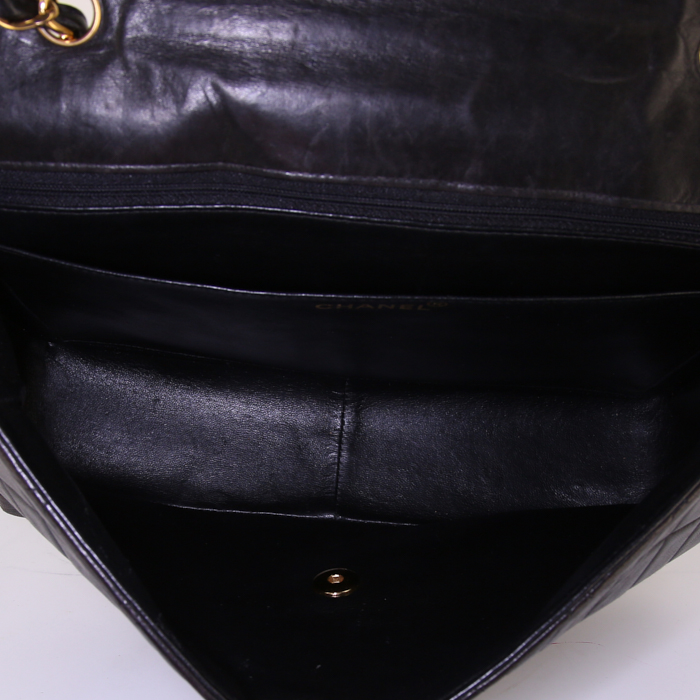 Borsa Chanel Timeless jumbo in pelle trapuntata nera - Detail D3