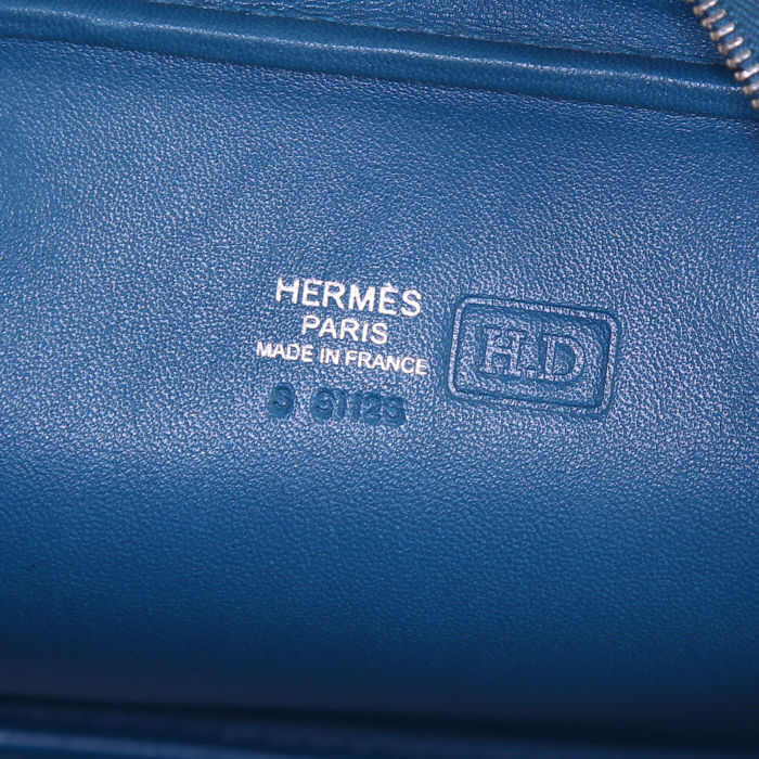 Sac à main Hermès Mini Plume en cuir gold - Detail D3