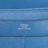 Portafogli Hermes Dogon - Pocket Hand in pelle Swift blu verde - Detail D4 thumbnail
