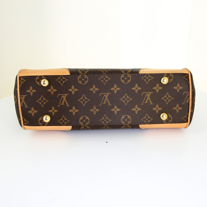 Louis Vuitton Beverly handbag in monogram canvas and natural leather - Detail D4