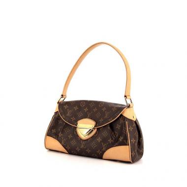 bolso de mano louis vuitton trouville en lona monogram multicolor blanca y  cuero natural