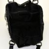 Shopping bag Burberry in tela Haymarket grigia e pelle verniciata nera - Detail D2 thumbnail