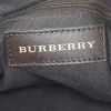 Bolso de mano Burberry en lona Haymarket beige y cuero marrón oscuro - Detail D4 thumbnail