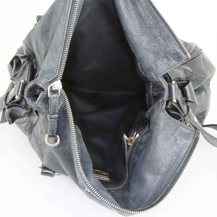Borsa Miu Miu Vitello in pelle nera - Detail D3