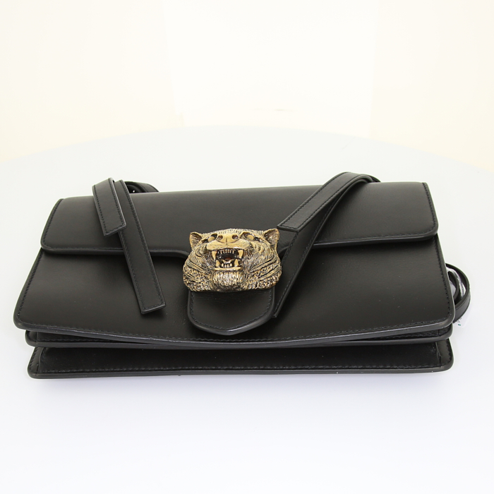 Gucci handbag in black leather - Detail D4